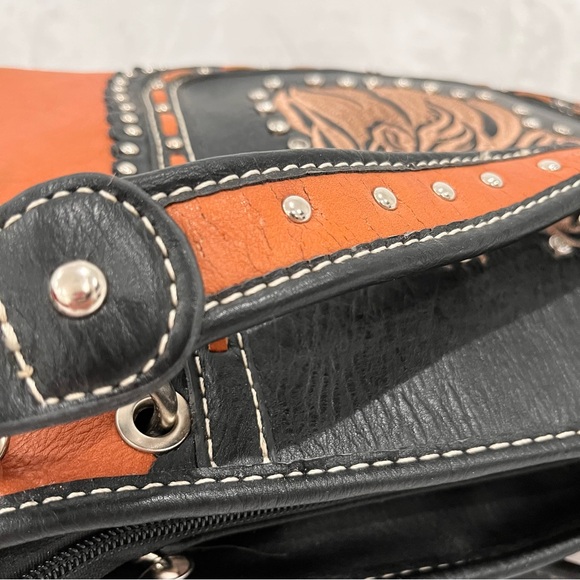P&G Collection Faux Leather Western Horse Studs Handbag NWT SOLD AS IS - Picture 10 of 16